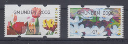 Österreich Sielaff-ATM Blumen Mi.-Nr. 6-7 GMUNDEN 2006 Je Kleinwert 07 ** - Vignette [ATM]