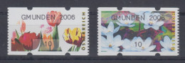 Österreich Sielaff-ATM Blumen Mi.-Nr. 6-7 GMUNDEN 2006 Je Kleinwert 10 ** - Timbres De Distributeurs [ATM]