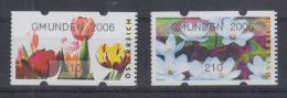 Österreich Sielaff-ATM Blumen Mi.-Nr. 6-7 GMUNDEN 2006 Je Hoher Wert 210 ** - Timbres De Distributeurs [ATM]