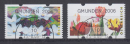 Österreich Sielaff-ATM Blumen Mi.-Nr. 6-7 GMUNDEN 2006 Je Kleinwert 10 O - Machine Labels [ATM]