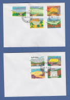 Südafrika FRAMA-ATM Landschaften Mi.-Nr. 14-22 Je Wert 110 Auf 2 FDC's  - Frama Labels