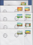 Südafrika FRAMA-ATM Landschaften Mi.-Nr. 14-22 Je Wert 110 Auf 9 FDC's  - Frama Labels