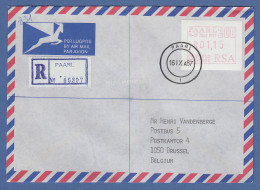 RSA 1987 Sonder-ATM PAARL Wert 01,15 Auf R-FDC Nach Belgien - Frama Labels