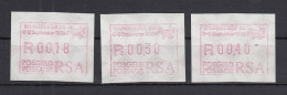 Südafrika 1989 Sonder-ATM WANDERERS 101 Aus OA Satz 18-30-40 **  - Frama Labels