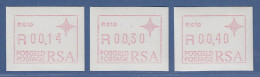 RSA Südafrika FRAMA-ATM  Aut.-Nr. P.010 Satz 14-30-40 ** (VS) - Frama Labels