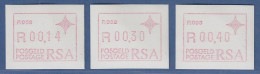 RSA Südafrika FRAMA-ATM  Aut.-Nr. P.008 Satz 14-30-40 ** (VS) - Automatenmarken (Frama)