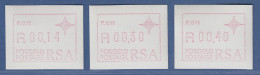 RSA Südafrika FRAMA-ATM  Aut.-Nr. P.011 Satz 14-30-40 ** (VS) - Frankeervignetten (Frama)
