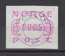 Norwegen 1980 FRAMA-ATM Posthörner Schmale Ziffern Lila Voll-O OSLO 7.5.82 - Automatenmarken [ATM]