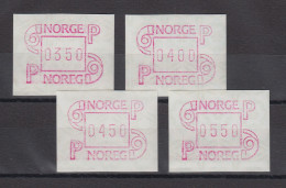 Norwegen 1986 FRAMA-ATM Mi.-Nr. 3.2d Satz 350-400-450-550 ** - Viñetas De Franqueo [ATM]