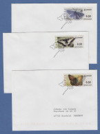 Norwegen 2008 ATM Schmetterlinge Altes Logo Mi-Nr 7-9 Je Wert 9.00 Auf 3 FDC  - Automatenmarken [ATM]