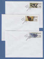 Norwegen 2008 ATM Schmetterlinge Neues Logo Mi-Nr 7-9 Je Wert 7.00 Auf BlancoFDC - Timbres De Distributeurs [ATM]