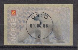 Norwegen 2006 ATM Eisbär Mi.-Nr. 6 Einzelwert 6,50 Mit ET-O OSLO 1.4.06 - Automatenmarken [ATM]