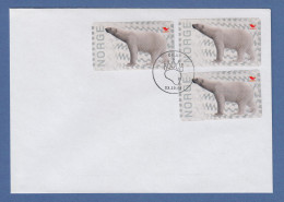 Norwegen 2008 ATM Eisbär Mi.-Nr. 13f Satz 7,00-9,00-11,00 Auf FDC OSLO 23.10.08 - Timbres De Distributeurs [ATM]