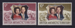 Britische Antarktis 1972 Royale Silberhochzeit Mi.-Nr. 43-44 Postfrisch ** - Autres & Non Classés