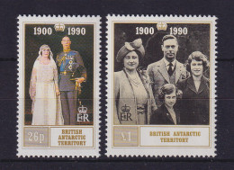 Britische Antarktis 1990 Queen Mom 90. Geburtstag Mi.-Nr. 171-172 Postfrisch ** - Andere & Zonder Classificatie