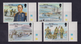 Britische Antarktis 1987 Robert Falcon Scott Mi.-Nr. 140-143 Seitenrandstücke ** - Sonstige & Ohne Zuordnung