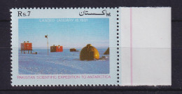 Pakistan 1991 Antarktisforschung Mi.-Nr. 829 Seitenrandstück Postfrisch ** - Pakistan