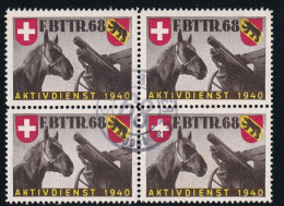 Artillerie 273 Gezähnter Vierer Block  - F.Bttr.68 - Mit Truppenstempel - Postfrisch/**/MNH - Vignetten