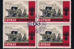 Artillerie 271 Gezähnter Vierer Block  - F.Bttr.63 - Mit Truppenstempel - Postfrisch/**/MNH - Vignettes