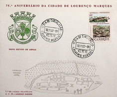 1962 Moçambique FDC 75º Aniversário Da Cidade De Lourenço Marques - Mosambik