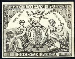 ESPAGNE / ESPANA / SPAIN - 1878 Sellos Fiscales (PÓLIZAS) 50c Negro - Ed.195 - Nuevo - Fiscaux