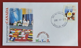 CANADA 2002 TORONTO VISIT POPE JOHN PAUL II WORLD YOUTH DAY VISITE DU PAPE JEAN PAUL II - Storia Postale