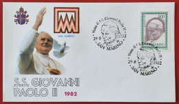 SAN MARINO 1982 VISITA PAPA GIOVANNI PAOLO II VISIT POPE JOHN PAUL II - Briefe U. Dokumente