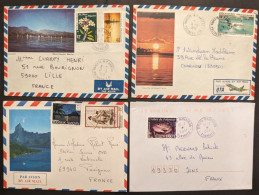 Polynésie Française 4 Enveloppes - Storia Postale