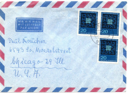 74466 - Bund - 1968 - 3@20Pfg Evangelischer Kirchentag A LpBf SPIEGELAU -> Chicago, IL (USA) - Cartas & Documentos