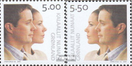 Dänemark - Grönland 416-417 (kompl.Ausg.) Postfrisch 2004 Hochzeit Frederik Und Mary - Unused Stamps