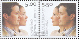 Dänemark - Grönland 416-417 (kompl.Ausg.) Postfrisch 2004 Hochzeit Frederik Und Mary - Ungebraucht