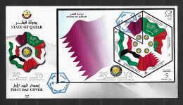 2006 Joint OFFICIAL FDC QATAR WITH SOUVENIR SHEET: Gulf Cooperation Council 25 Years - Joint Issues