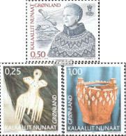 Dänemark - Grönland 386,400-401 (kompl.Ausg.) Postfrisch 2002 Margrethe, Kultur - Unused Stamps