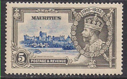 Mauritius 1935 KGV 5c Silver Jubilee MNH SG 245 ( G43 ) - Maurice (1968-...)