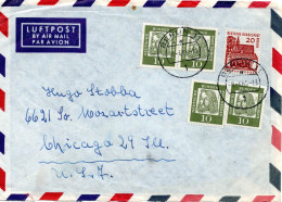 74472 - Berlin - 1965 -  10Pfg Duerer Waag Paar MiF A LpBf BERLIN -> Chicago, IL (USA) - Storia Postale