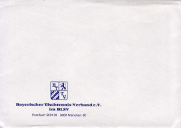 Germany / Allemagne, Mint Cover + Postcard / Enveloppe Vierge + Carte Postale / Bayerischer TTV - Tenis De Mesa