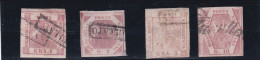 ITALIE - NAPLES - 1858 - N° 2 1G ROSE - N° 3 2G ROSE - N° 4 5G ROSE - N° 5 10G ROSE - OBLITERES - Nápoles