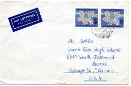 74480 - Bund - 1963 - 2@40Pfg Flora & Philatelie A LpBf HEILIGENHAUS -> Chicago, IL (USA) - Covers & Documents