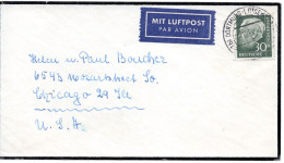 74483 - Bund - 1960 - 30Pfg Heuss II EF A LpDrucksBf DORTMUND -> Chicago, IL (USA) - Storia Postale
