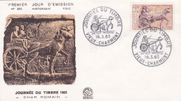 FDC -- 1964 -- Journée Du Timbre  " Char Romain "   ...cachet  VIEUX-CHARMONT --Doubs -25 .... - 1960-1969