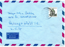 74492 - Bund - 1968 - 70Pfg Kl Bauten EF A LpBf WUERZBURG -> Chicago, IL (USA) - Cartas & Documentos