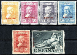 ESPAÑA 1930. QUINTA DE GOYA. LOTE DE SELLOS EN ”MUESTRA” EN ROJO. NUEVOS*/** FOTOS - Other & Unclassified