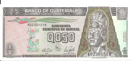 GUATEMALA 1/2 QUETZAL 1989 UNC P 72 A - Guatemala