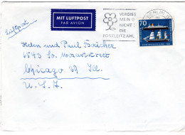 74501 - Bund - 1965 - 70Pfg IVA EF A LpBf BERLIN - ... -> Chicago, IL (USA) - Covers & Documents