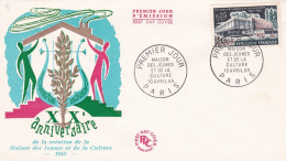 FDC -- 1965 -- 20 Ans De La M.J.C (Maison Des Jeunes Et De La Culture)     ...cachet  PARIS --75 .... - 1960-1969