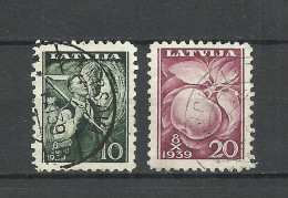 LETTLAND Latvia 1939 Michel 279 - 280 O KARSAVA Etc. - Lettonie