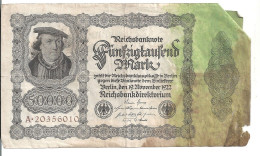 ALLEMAGNE 50000 MARK 1922 VG+ P 79 - 50000 Mark