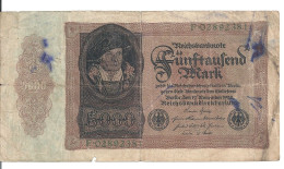 ALLEMAGNE 5000 MARK 1922 VG+ P 77 - 5.000 Mark