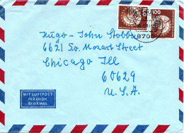 74513 - Bund - 1983 - 2@100Pfg I&T A LpBf WUERZBURG -> Chicago, IL (USA) - Briefe U. Dokumente