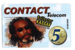 ANTILLES GUADELOUPE MARTINIQUE  CARTE TELEPHONIQUE CONTACT TELECOM 5€ KASSAV JEAN CLAUDE NAIMRO - Antille (Francesi)